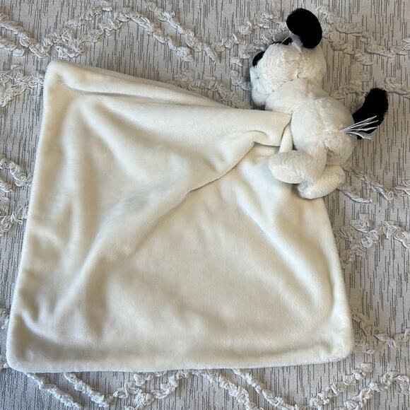 Jellycat Black White Puppy Dog Lovey Security Blanket Plush Stuffed - Picture 3 of 7